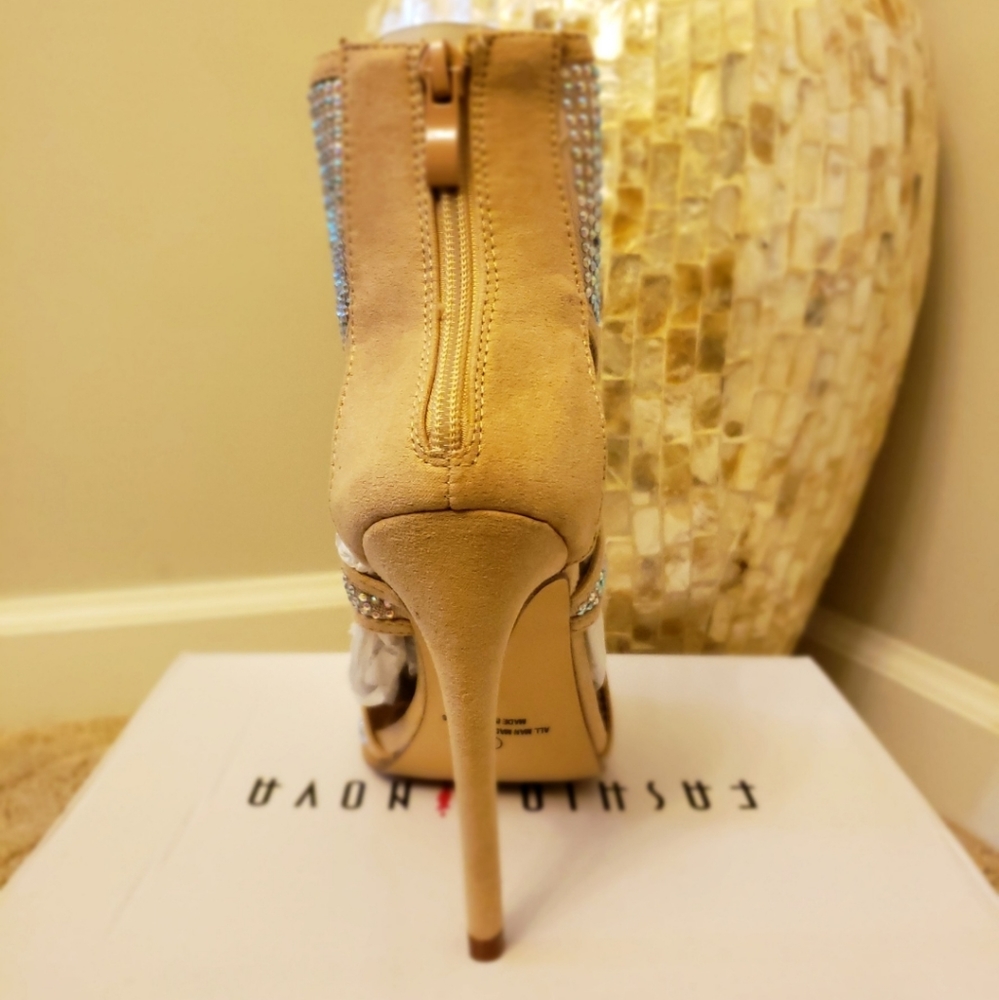 Stiletto heel booties.